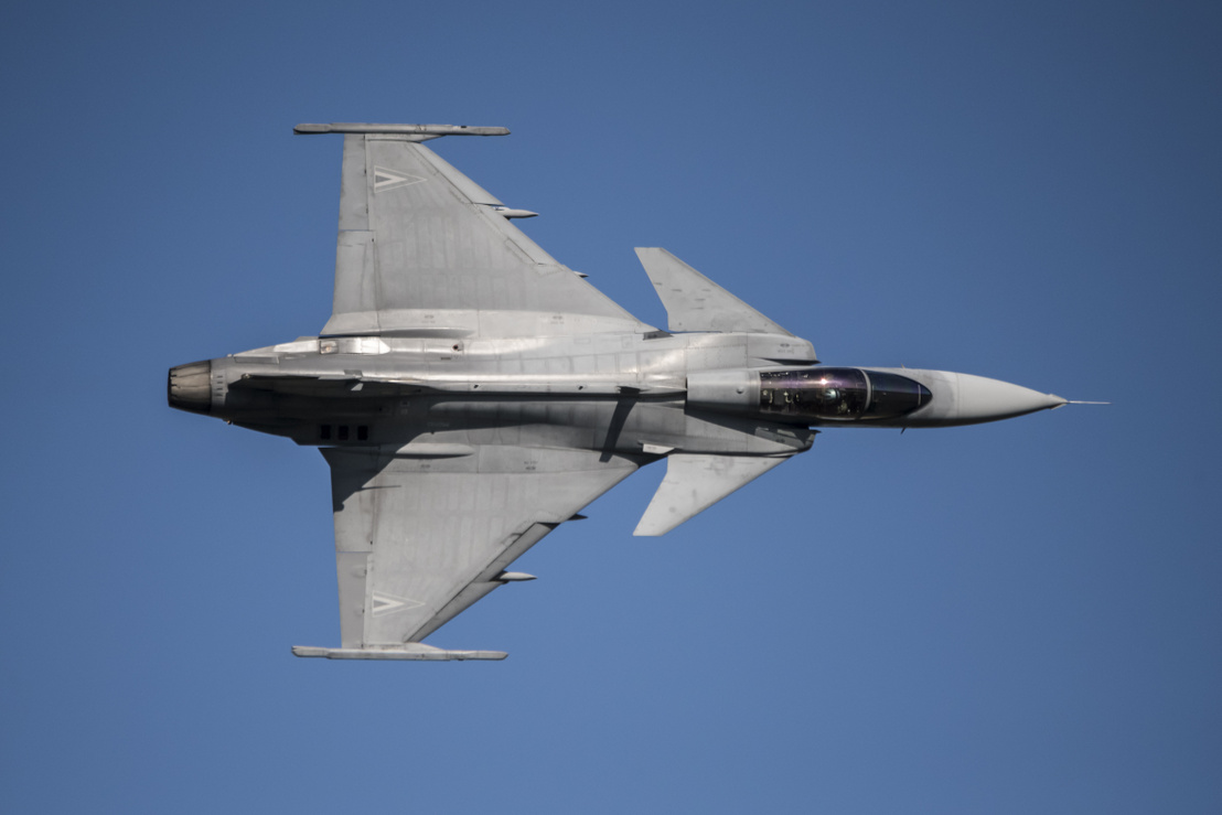 A honvédség egyik Gripen vadászgépe 2019. szeptemberben