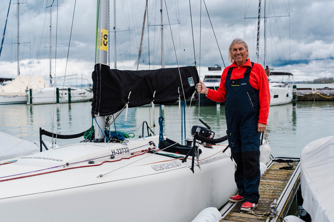 Soponyai Géza 2023-ban a Tavaszi Regattán, Balatonlellén