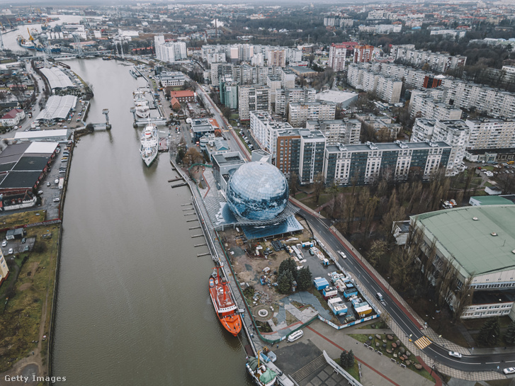 Kalinyingrád városa légi felvételen