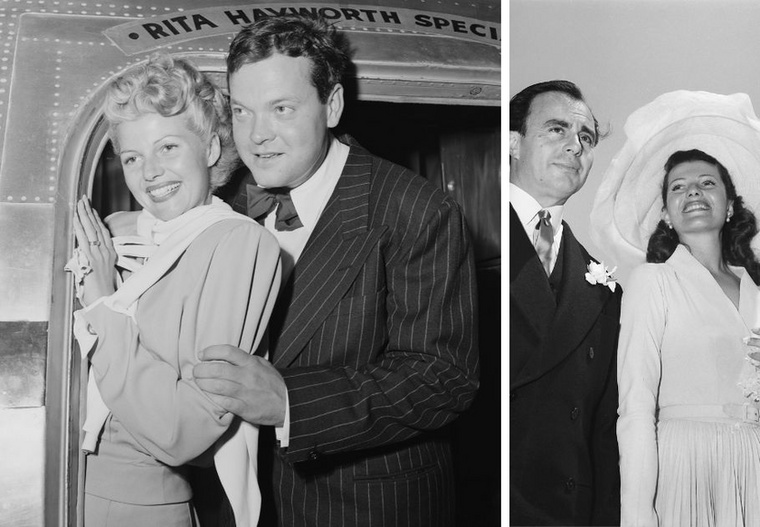 Rita Hayworth, Orson Welles és Aly Khan hercegRita Hayworth és Orson Welles gyorsan egymásba szerettek, majd össze is házasodtak