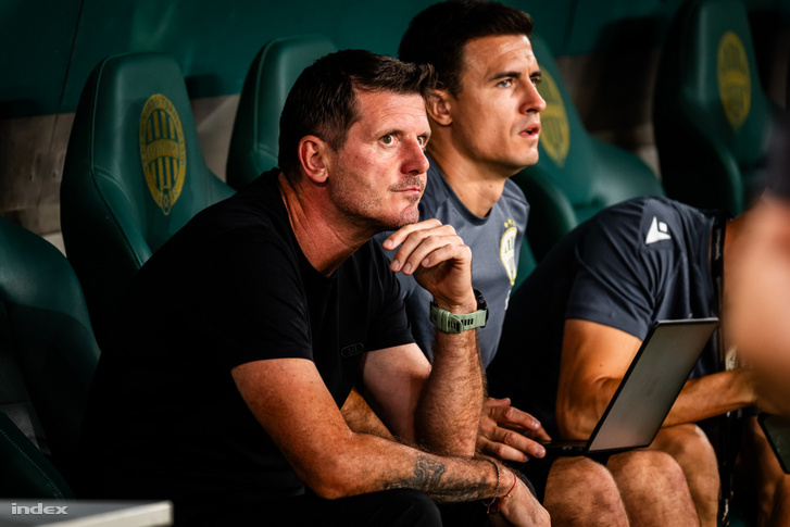 Borbély Balázs, a Ferencváros vezetőedzője FerencvárosTrabzonspor Európa-liga-selejtezőjén