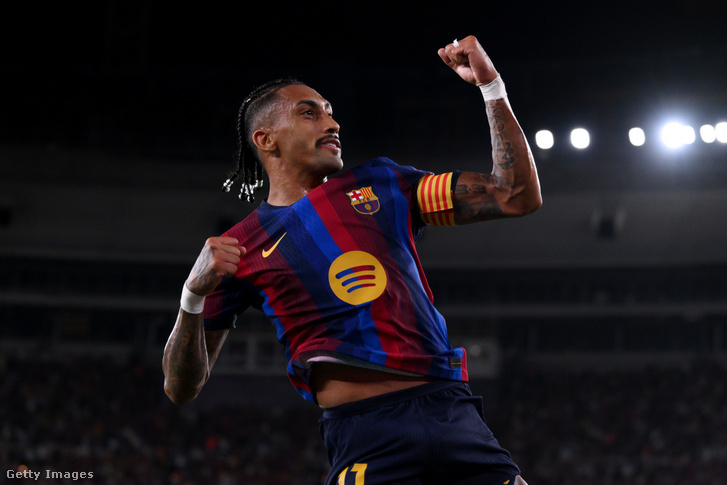 Raphinha az FC Barcelona–Rayo Vallecano-mérkőzésén 2026. augusztus 31-én