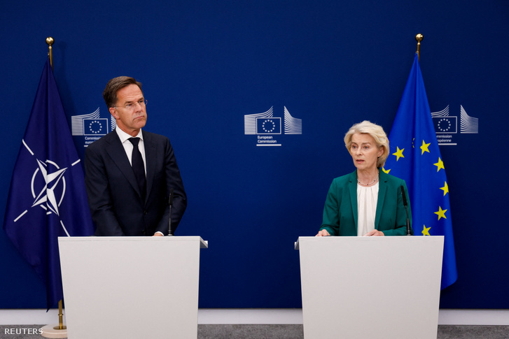 Mark Rutte és Ursula von der Leyen 2026. szeptember 2-án