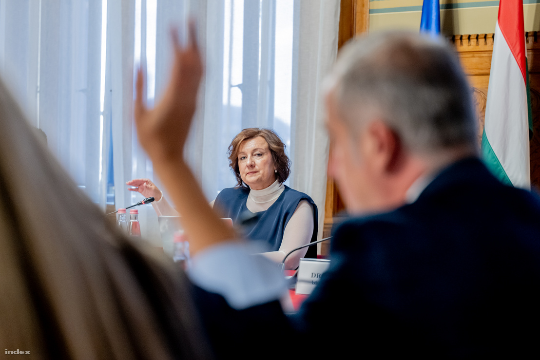 Schummer Orsolya a kegyelmi ügyet vizsgáló parlamenti bizottság ülésén 2026. szeptember 2-án