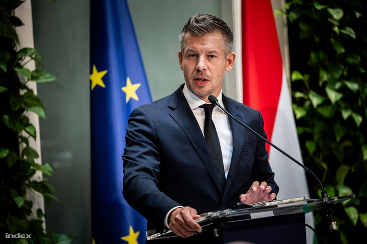 Magyar Péter a kormányzati sajtótájékoztatón 2026. szeptember 3-án