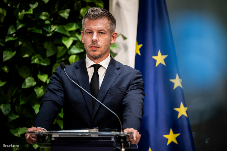 Magyar Péter a kormányzati sajtótájékoztatón 2026. szeptember 3-án