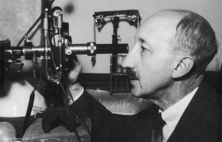Hevesy György 1944-ben, abban az évben amikor átvehette az egy évvel korábban neki ítélt kémiai Nobel-díjat