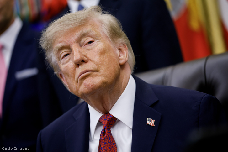 Donald Trump amerikai elnök a Fehér Ház Ovális Irodájában 2026. augusztus 31-én Washingtonban