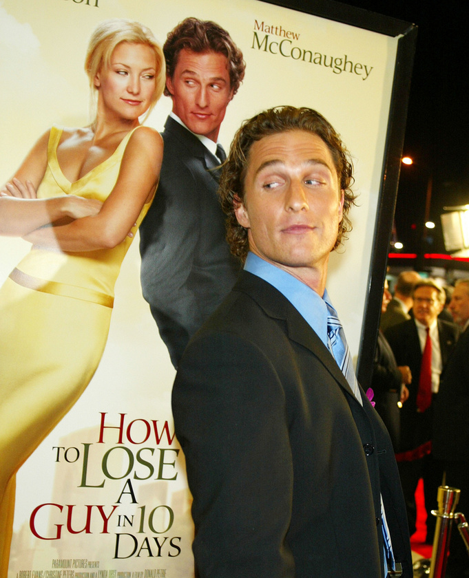 Matthew McConaugheyAzóta, hogy Matthew McConaughey a karizmatikus Benjamin Barry szerepében minden tőle telhetőt megtett azért, hogy Kate Hudson által alakított Andie 10 napon belül beleszeressen, a színész komoly sikereket ért el