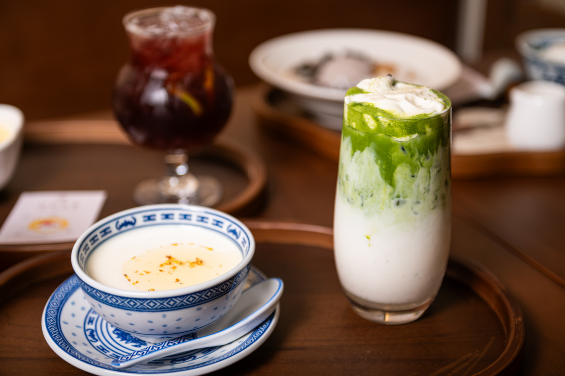 Cheese cloud matcha latte