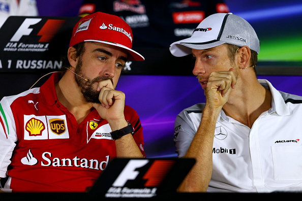 Alonso és Button, pár hete, Szocsiban