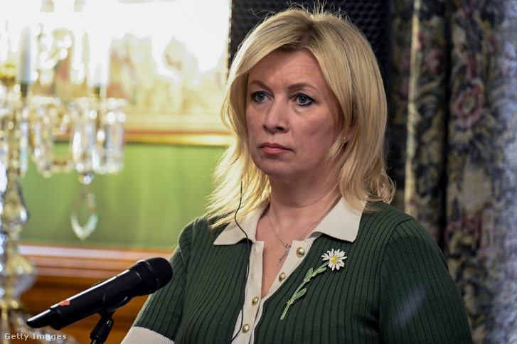 Marija Zaharova orosz külügyi szóvivő 2026. április 3-án