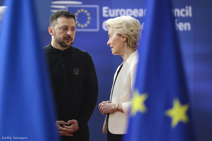 Volodimir Zelenszkij és Ursula Von der Leyen 2025. március 6-án