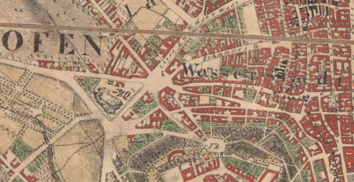 1838-as térkép a területről