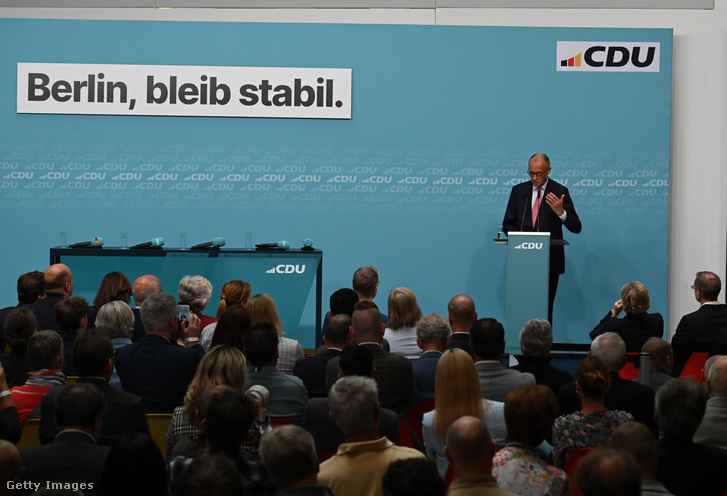 Friedrich Merz egy CDU rendezvényen Berlinben 2026. szeptember 17-én