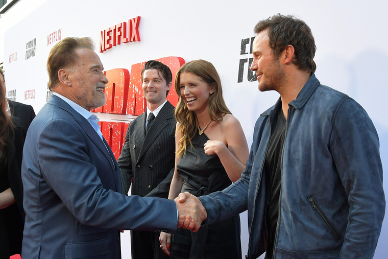 Chris Pratt és Arnold SchwarzeneggerChris Pratt 2019