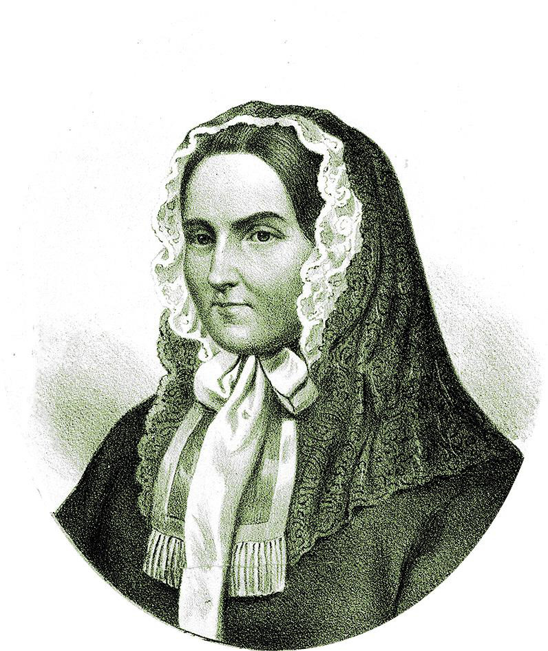 Szinay István metszete Brunszvik Terézről 1860-ból