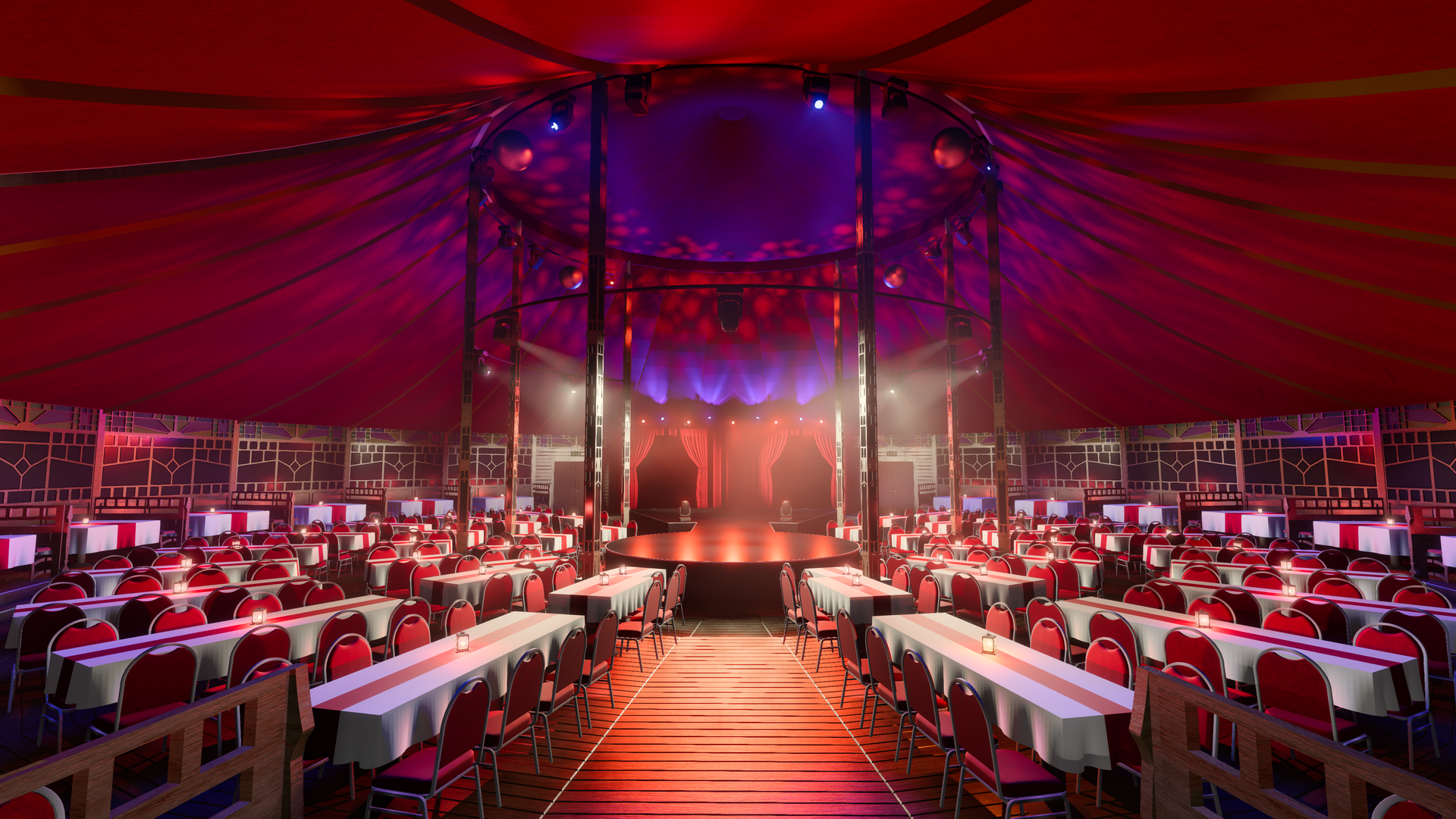 Látványterv a Dinner & Show Palace enteriőrjéről