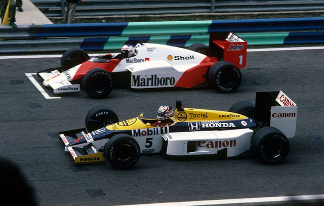 McLaren-TAG Turbo és Williams-Honda Turbo Prosttal és Mansell-lel (1986, Portugál GP)