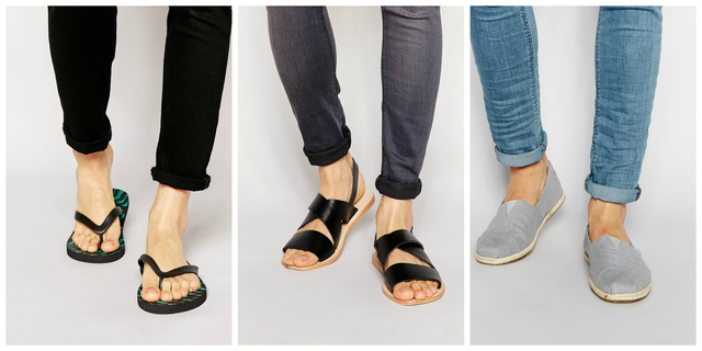 A flip-flop helyett inkább válasszon egy szép bőrszandált, vagy - ha a kényelemre szavaz, akkor - egy espadrilles cipőt.