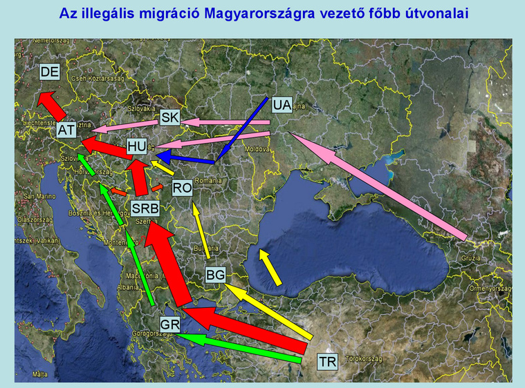 illegális migráció útvonal mo