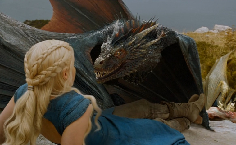 Drogon snarls at his mom