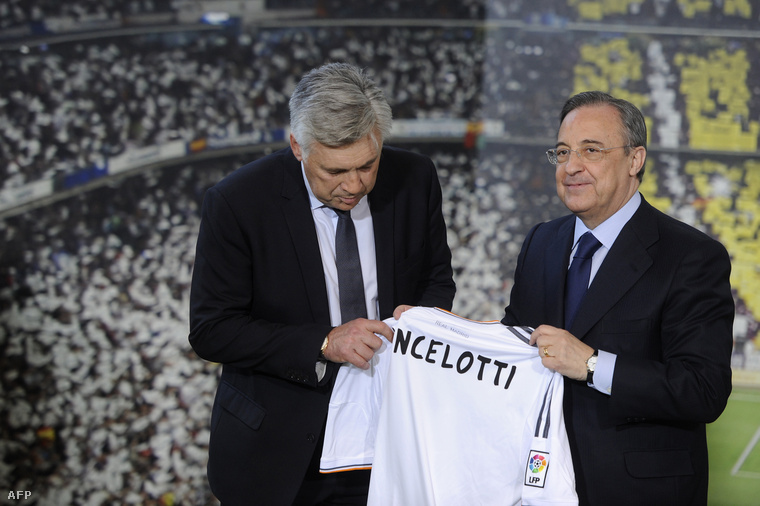 Ancelotti és Perez 2013-ban, amikor Ancelotti a Realhoz került.