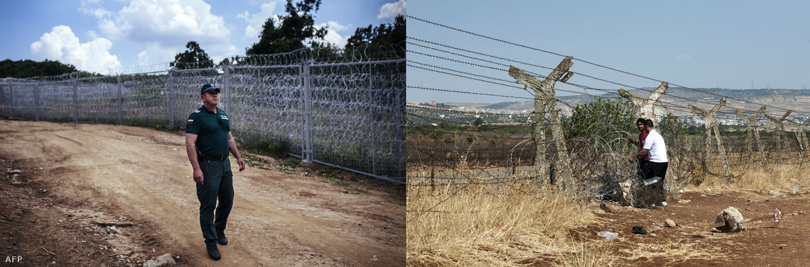 Kerítés a bolgár-török és a török-szíriai határon.