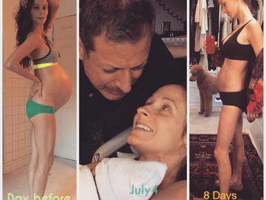 Jeff Goldblum felesége a szülés utáni alakjával sokkolja a népet
