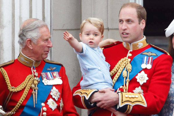 György herceg Cambridge és Wales hercegeivel
