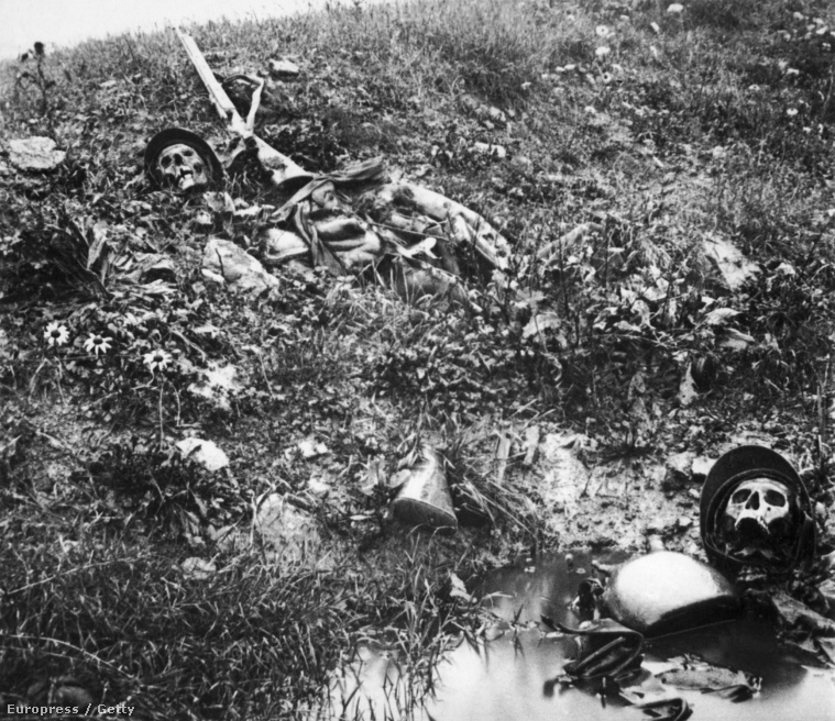 Francia katonák maradványai, 1917.