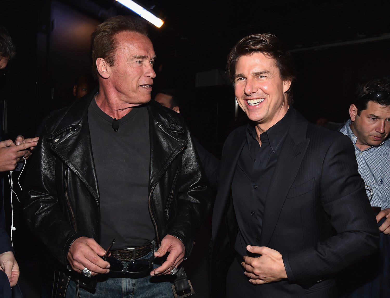 Arnold Schwarzenegger és Tom Cruise, a T5 és a M:I5 sztárjai Las Vegasban, a Paramount stúdió iparági konferenciáján