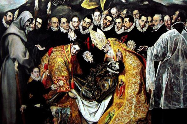 El Greco: Orgaz gróf temetése - részlet
