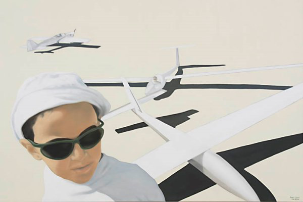 Fehér László: Gyermek repülőgép modellekkel (2004)