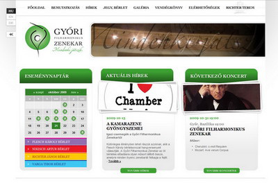 www.gyfz.hu, Győri Filharmonikusok