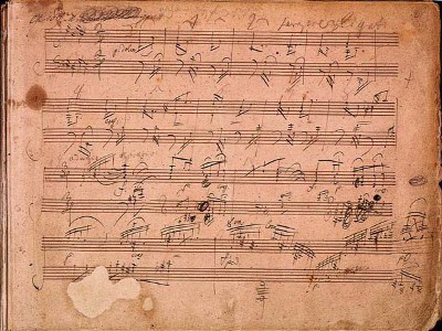 Beethoven: Hammerklavier-szonáta kézirat