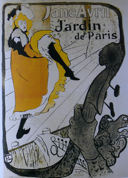 Lautrec: Jane Avril Jardin de Paris plakát