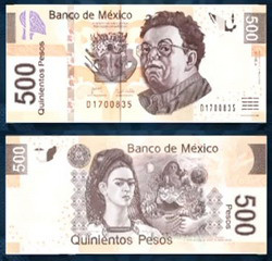 500 peso - Kahlo és Rivera