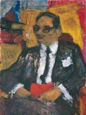 Czóbel Béla: Műgyűjtő portréja (Petró Sándor arcképe)