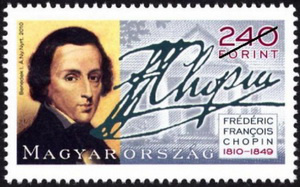 Chopin-bélyeg, Magyar Posta 2010