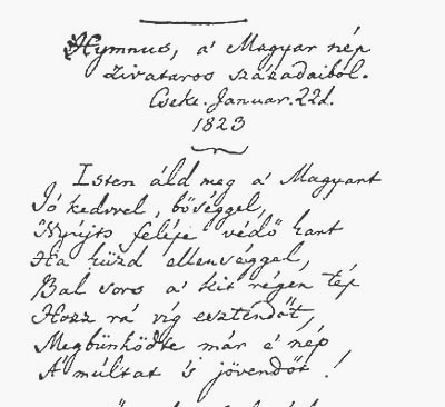 Himnusz kézirat