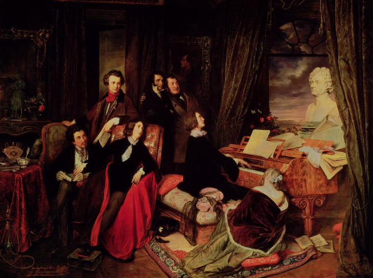Josef Danhauser: Liszt a zongoránál