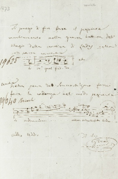 Giuseppe Verdi-kézirat az Arturo Toscanini-hagyatékból a Sotheby's aukcióján