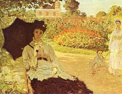 Claude Monet: Camille Monet a kertben (1871)