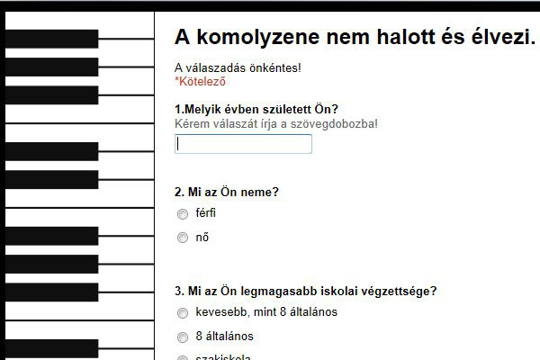 Kultúra-fogyasztási felmérés