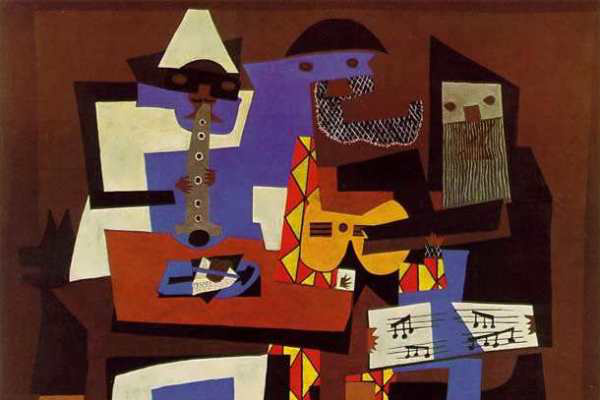 Picasso: Három muzsikus (részlet)