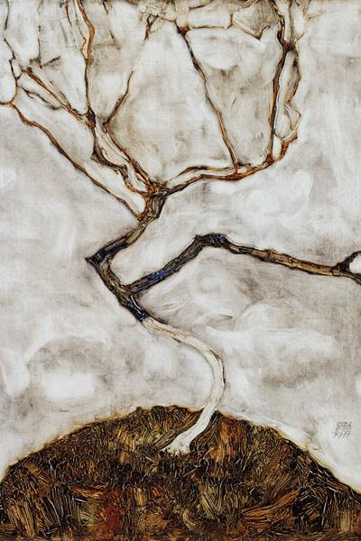 Egon Schiele: Fa késő ősszel - részlet