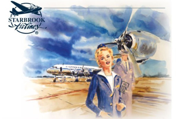 Stewardess - illusztráció