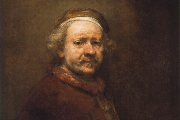 Rembrandt: Önarckép 1669-ből (részlet)