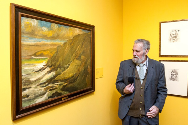 Yvonne Berta-Maillol, Aristide Maillol unokaöccse a kiállításon (MTI Fotó: Szigetváry Zsolt)